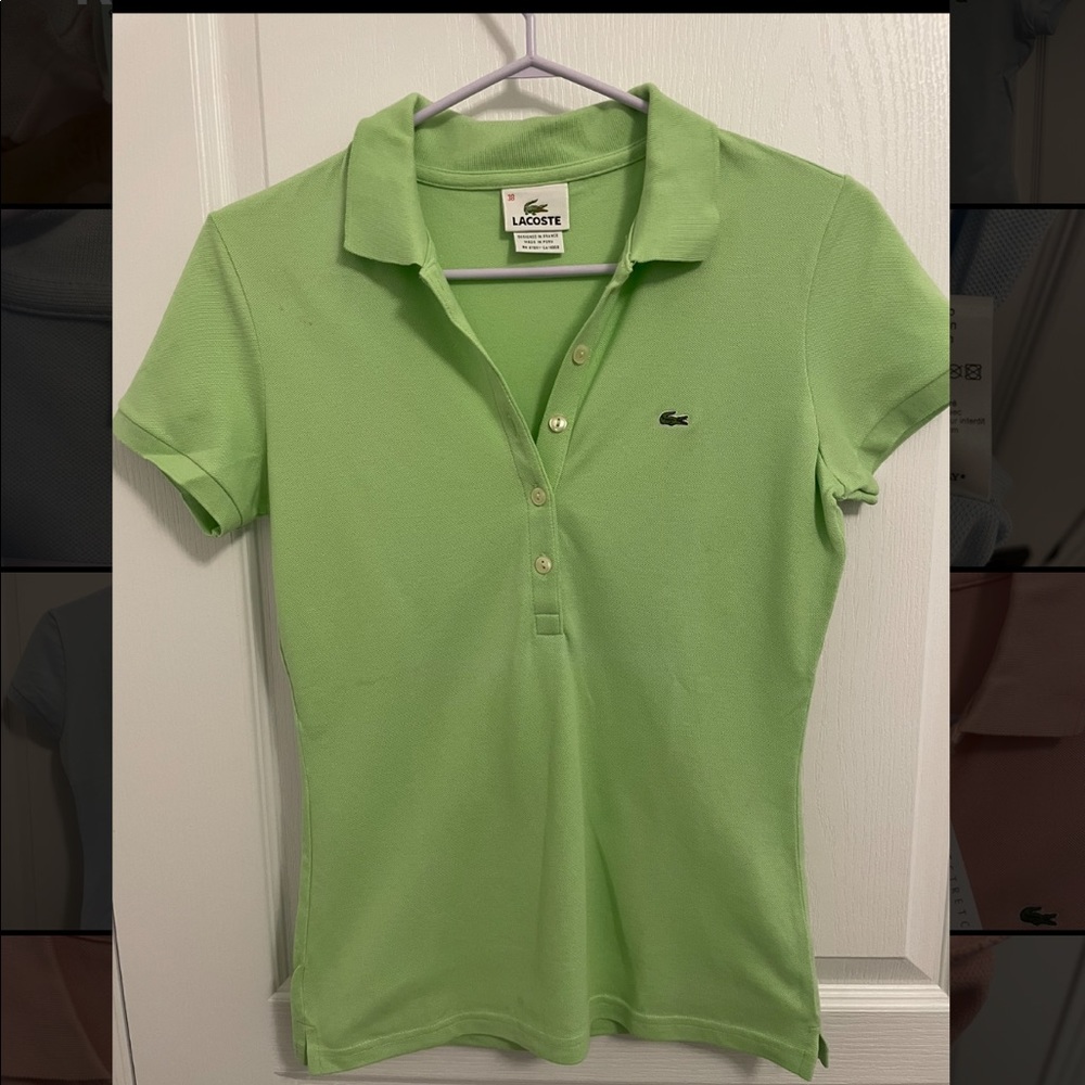 Lacoste Light Green Short Sleeve Polo Top